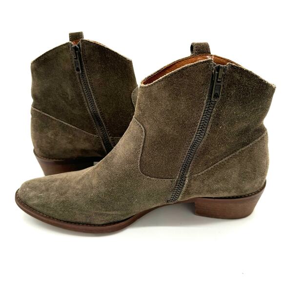 Madewell 1937 Sage Pull On Zip Suede Leather Western Casual Bootie size 9 - Picture 5 of 7